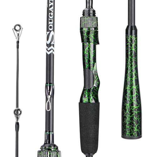 Sougayilang Berdea L Fishing Rod, 2-Piece IM6 Carbon Fiber Strong Casting & Spinning Rods for Bass, Trout, Walleye, Catfish - color: Spinning, size: 6'0" Medium- Fast- 2piece