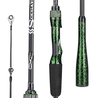 Sougayilang Berdea L Fishing Rod, 2-Piece IM6 Carbon Fiber Strong Casting & Spinning Rods for Bass, Trout, Walleye, Catfish - color: Spinning, size: 7'0" Medium Heavy- Fast- 2piece