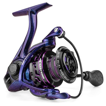KastKing Royale Legend Pro Spinning Fishing Reel, Lightweight Yet Powerful, Digi-Cut Aluminum Gear, Aerodynamic Reel Rotor, 6.2:1 Gear Ratio, 25LBs Max Drag, TPE Handle Knobs, Unique Celestial Color - style: Size:3000
