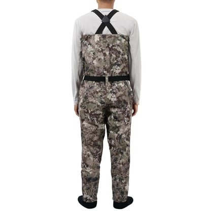 BASSDASH Breathable Ultra Lightweight Chest Stocking Foot Fishing Hunting Waders for Men - color: Grunge Camo, size: 3X-Large