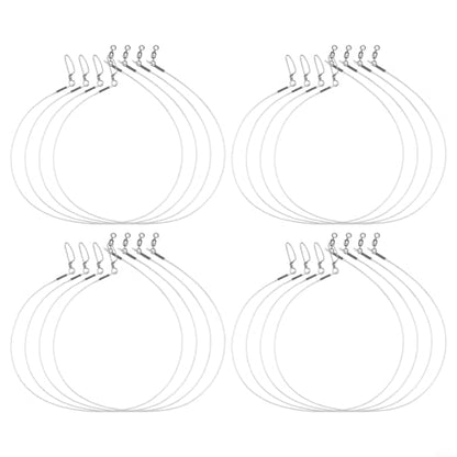 12pcs Fluorocarbon Fishing Leader Set for Saltwater Freshwater, 20LB-80LB, 6-24 Inches, Invisible Underwater, Abrasion-Resistant, Soft Strong Wire with Twists Snap - size: 18in-45lb