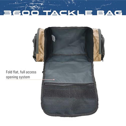 FROGG TOGGS Heavy Duty Fishing Tackle Duffle Bag, Includes Bait Trays - color: Solid Elements Brown, style: 3600