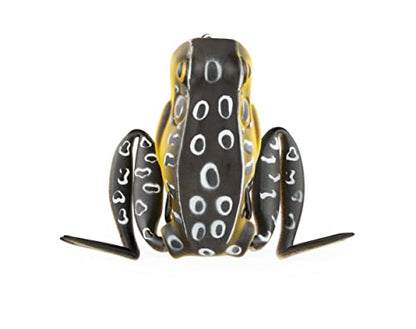 Lunkerhunt Frog Fishing Lure for Bass Fishing | Popping Frog Lure 1/4 oz | Topwater Fishing Bait with Weedless Hooks, Hollow Body, Trout Pike Lures - color: Croaker, size: 2.25 inch