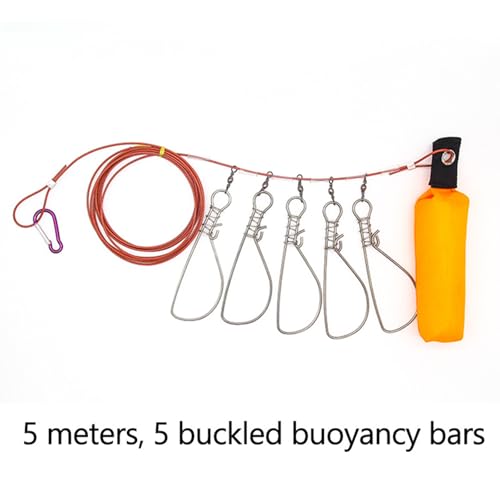Tackle Live Fish Stainless Steel Stringer Clip Fishing Stringer Big Fish Wire Rope Cable Fishing Holder Set Clip