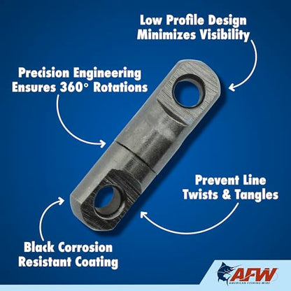 Heavy-Duty Strength – Built for Extreme Conditions, These Brass swivels Offer Superior Durability and high Break Strengths up to 1,100 lbs, Ideal for Big Game Fishing and Tough Applications - size: 5 pc, #3, 150 lb test