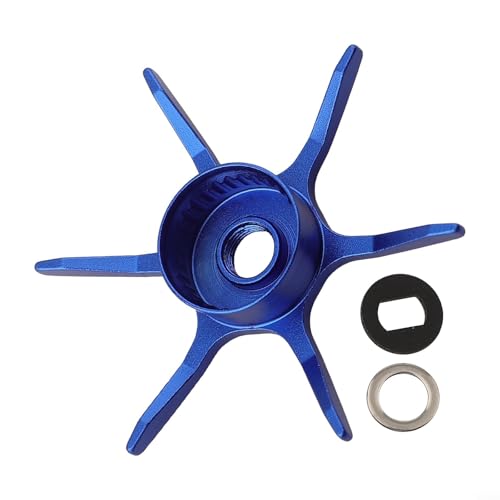 Modified Star Brake For Abu Garcia Max Series B3/B4/P3/P4/P5 Fishing Reel, 6-Star Drag Adjustment Knob, Aluminum Alloy DIY Replacement Part (right hand blue) - color: blue, size: right hand
