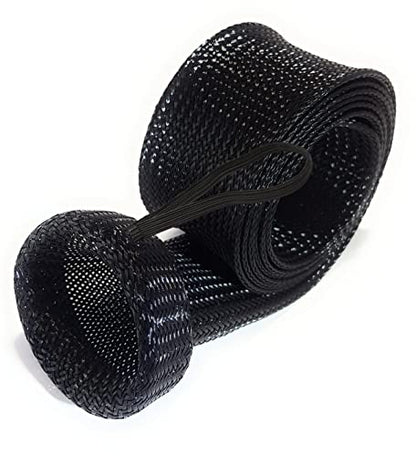 Reaction Tackle Rod Socks, Fishing Rod Sleeves and Covers for Spinning and Casting Rods, Breathable Mesh Rod Protectors with Elastic Band (2-Pack) - color: Black