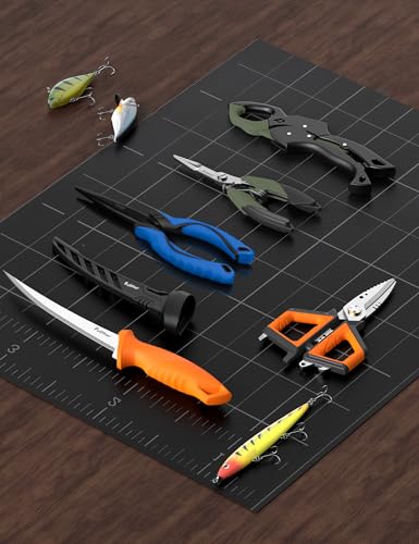 5PC Fishing Tool Kit - Fillet Knife, 2PC Fishing Pliers,Fishing Braid Scissors and Fish Lip Gripper, Fishing Gear for Fly Fishing, Ice Fishing - color: 5PC+Multicolor