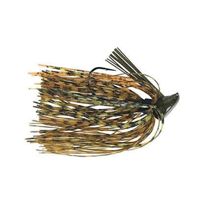 Buckeye Lures 1/2 Oz Flat Top Finesse Jig with Premium Skirting & Rubber Skirt Collar Durable Versatile Fishing Bait - color: Perfect Craw