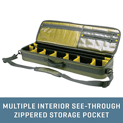 Allen Company Cottonwood Fly Fishing Rod & Gear Bag Case, Hold up to 4 Fishing Rods, Heavy-Duty Honeycomb Frame - Gray/Lime or Olive Green - color: Olive Green