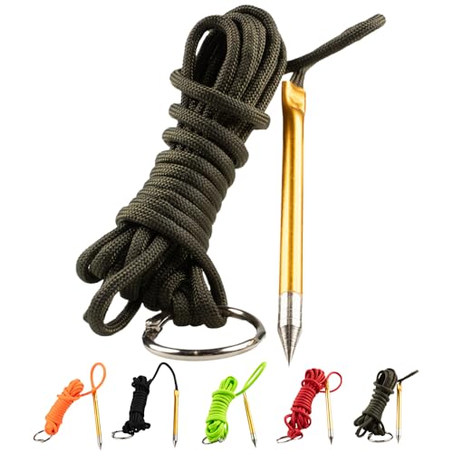 Fish Stringers – 10- & 20-Foot Lengths – 30+ Colors to Choose from! - color: Olive Drab, size: 10 feet