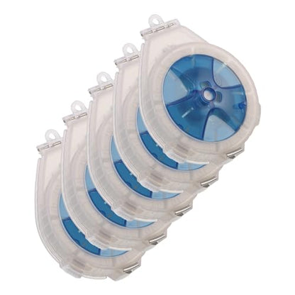 SECFOU 5pcs Fishing Line Storage Organizer Box for Carbon and Fishing Line Portable Lightweight Abs Spool Holder with Ultra-Thin Design Compact Size 9.6x7.1x1.9cm