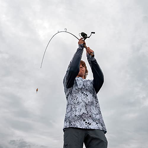 KastKing Spartacus II Fishing Rods - IM6 Graphite Blanks Casting & Spinning Rods, 2-Piece Rods with Extra Tip Section, PTS Power Transition System, KastFlex Technology, Rubber Cork Handle - size: 7'0"- MH- Fast (2pcs+ Extra Tip), style: Spinning