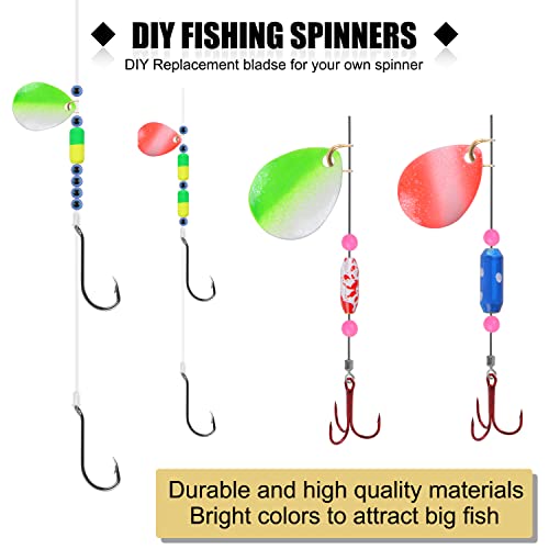 Colorado Spinner Blades Fishing Lures Kit 40pcs DIY Lure Making Set for Spinner baits Spoons Walleye Rig Trout Salmon Bass Fishing - style: A-40pcs