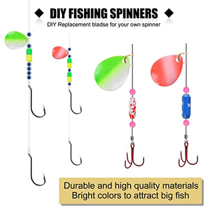 Colorado Spinner Blades Fishing Lures Kit 40pcs DIY Lure Making Set for Spinner baits Spoons Walleye Rig Trout Salmon Bass Fishing - style: A-40pcs