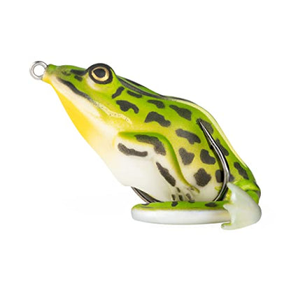 Lunkerhunt - Topwater Fishing Lures for Bass Trout Fishing | Combat Frog Lure for Big Fish | Award Winning Hollow Body Frog Fishing Bait with Weedless Hooks - color: Green Tea