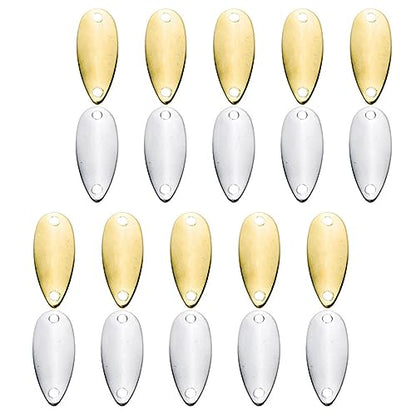 20Pcs Metal Fishing Lure Sinking Baits for Freshwater Saltwater Fishing Bright Color Design for Bass Trout Pan Fish Durable Reusable Fishing Tools