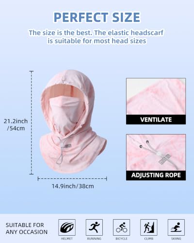 Cooling Breathable Balaclava Mask Sun UV Protection Sun Face Shield for Men Women Fishing Cycling Motorcycle Skiing Hiking - color: Pink