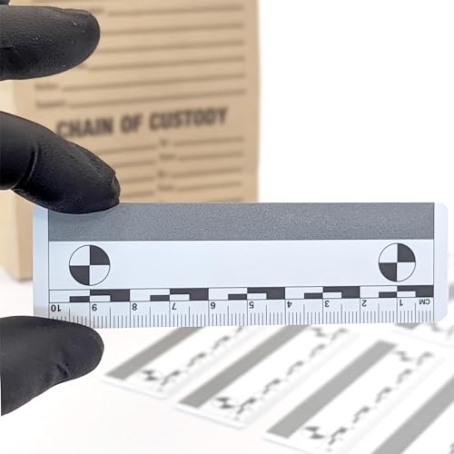 Crime Scene 10cm Photomacrographic Scales, Pack of 5 - size: 10cm-5pk