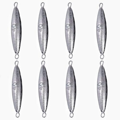 10PCS Fishing Weights Torpedo Sinkers Inline Trolling Sinkers Weights Kit Fishing Sinkers Catfishing Sinkers Saltwater Fishing Torpedo Weights Double Ring Sinkers - 1oz(30g) - size: 1.4oz(40g)-8 Pack