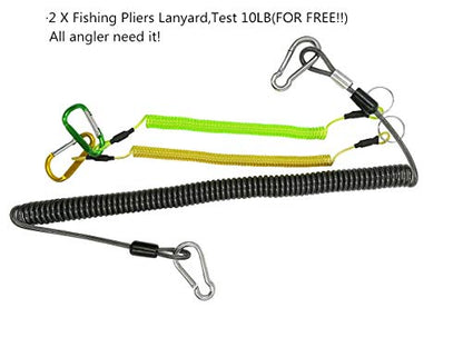 Drchoer Fishing Rod Lanyard for Trolling: 10ft-150LB Saltwater Rod Reel Safety Tether - Retractable Fishing Tool Coil Lanyard for Deep Sea Pole Kayak Paddles Leash