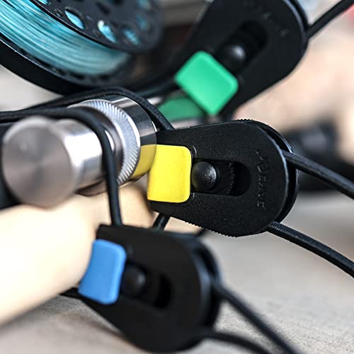 SAMSFX Fishing Rods Belt Stretchy Wrap Pole Straps Elastic Cable Ties for Casting, Spinning & Fly Rods - color: 8pcs, 7 Colors
