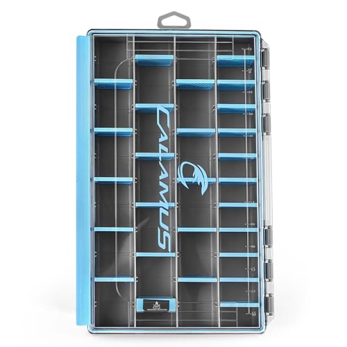 Calamus DryVault Waterproof Tackle Box, Sturdy 3700 Tackle Trays, Fishing Tackle Box Organizer With Removable Dividers, Lure Box and Terminal Tackle Storage - size: 3700(1 Pack)