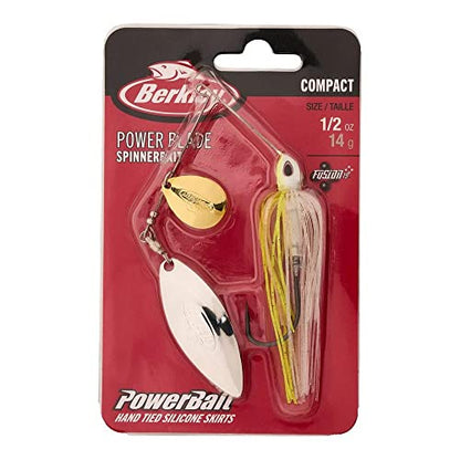 Berkley Power Blade Compact Fishing Spinnerbaits - color: E2 Magic/Gold + Silver, size: 1/2 oz - Colorado Willow