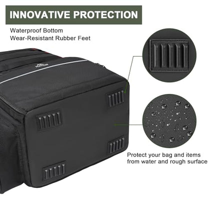 MATEIN Fishing Backpack, Water Resistant Tackle Storage Bag with Rod Holders & Cooler, Fishing Gifts for Men - color: Black