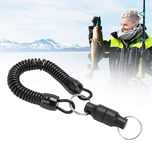 Magnetic Keychain, with Coiled Lanyard, Fly Fishing Net Retractor, Magnet Clip Holder Retractor, for Fishing Hooks, Lures, Flies, Trout Line, Keys
