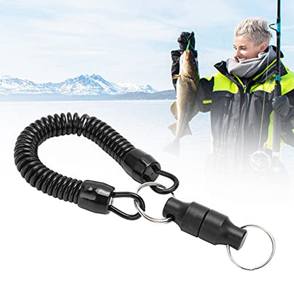 Magnetic Keychain, with Coiled Lanyard, Fly Fishing Net Retractor, Magnet Clip Holder Retractor, for Fishing Hooks, Lures, Flies, Trout Line, Keys
