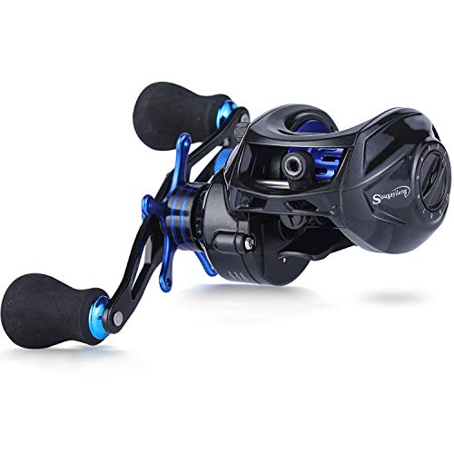Sougayilang Baitcasting Reel, 7.0:1 Gear Ratio Super Smooth Power, 9 + 1 Shielded Ball Bearings Anti-Corrosion Baitcaster Reel Fishing Reel - color: Right Handed - 7.0:1