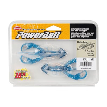 Berkley PowerBait Clatter Craw Fishing Soft Bait - color: Blue Malt