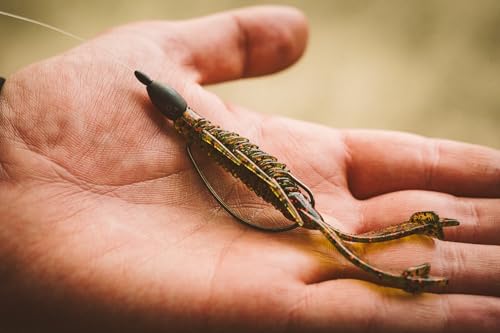 6th Sense – Bodega Craw 3.5 Soft Plastic Craw, Finesse Bass Fishing Lure for Flipping, Pitching, and Jig Trailers – Made in the USA - color: Green Pumpkin