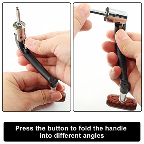Jiozermi Fishing Reel Power Handle, Small Size, 2 Pcs | Rotary Knob, Stainless Steel, Spinning Reel Handle, Replacement Grip Parts