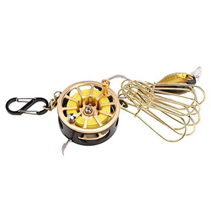 Fish Stringer Stainless Steel Live Fish Lock with 8 Detachable Fishing Buttons 7m Retractable Rope High Visibility Float for Boat Fishing