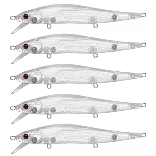 Blank Hard Lures Kit Unpainted Fishing Baits Sets Crankbait Wobblers Freshwater Fish Lure Wobblers Minnow Lure Bodies Fishing Tackle - color: 20pcs 11CM