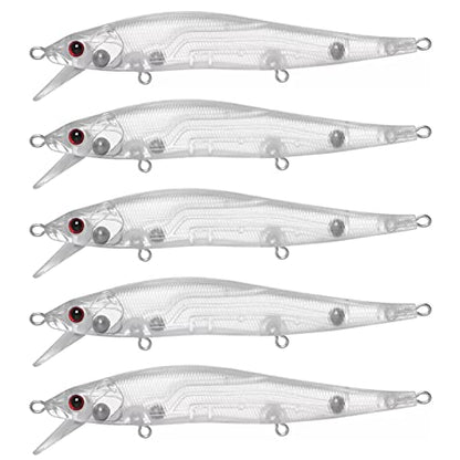 Blank Hard Lures Kit Unpainted Fishing Baits Sets Crankbait Wobblers Freshwater Fish Lure Wobblers Minnow Lure Bodies Fishing Tackle - color: 20pcs 11CM
