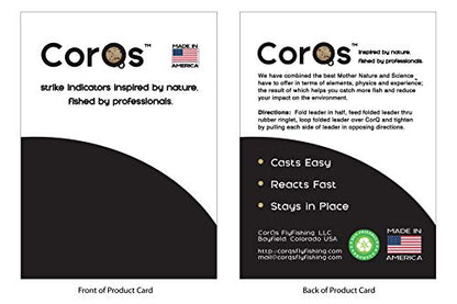CorQs Strike Indicators, Natural, 3/8" FlyFishing Bobbers - Made in USA - EcoFriendly, Natural Cork Floats with Rubber O-Ring