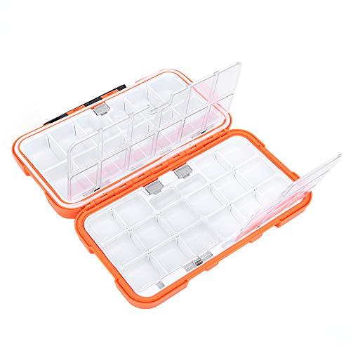 ABS Fishing Tackle Box, Transparent Inner Cover, Removable Compartments, Large Capacity, for Fishing Tools Storage