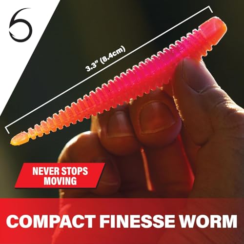 6th Sense – Boosa Ned 3.3 – Finesse Ned Worm – Bass Fishing – Ribbed Body Shimmy Tail – Divine Ned Jig Heads - Made in the USA - color: Green Pumpkin Pro