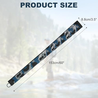 Neoprene Camo Fishing Rod Sleeves,Fishing Pole Sleeves,Fishing Rod Socks | UV Resistance,Puncture Resistant, Protect Casting, Spinning, Trolling Fishing Rods, Storage, tangled-free,75in,68in,60in - color: 2-Dark Camo, size: 60"