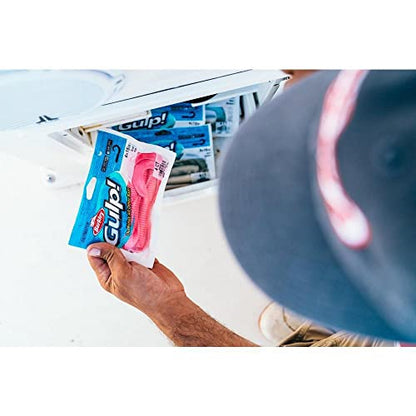 Berkley Gulp! Grub Saltwater Fishing Soft Bait - color: Nuclear Chicken, size: 5"
