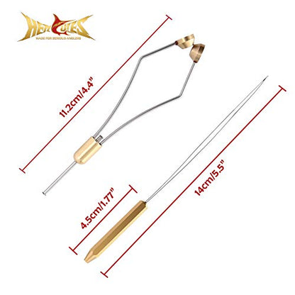 HERCULES Fly Tying Tools, Fly Tying Kit with Bobbin Thread Holder, Wire Threader, Knot Whip Finisher, Hackle Plier, Bodkin, Fly Fishing Lure Making Accessories - color: 5pcs Fly Tying Tools