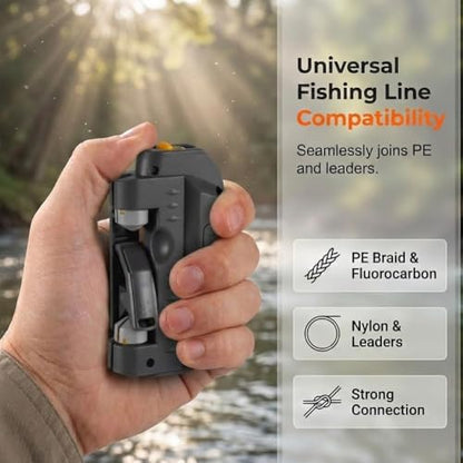 Automatic Fishing Knot Tying Tool, Electric Lure GT Knotter, Professional Knotting Machine, Quick Tying Device Fishing Hook Tier Knots Gift for Fishing Lovers - color: Battery-Red