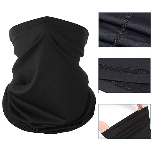 6 Pieces Summer Face Cover Scarf Mens Neck Gaiter For Men Women UV Protection Face Breathable Sun Protection Cycling Running - color: Light Gray+dark Gray+black+sky Blue+blue+camouflage Navy Blue