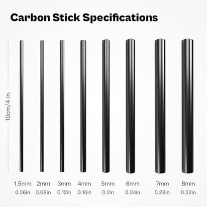 OJYDOIIIY 3-in-1 Fishing Rod Repair Kit - Carbon Sticks/Rod Tips/Eyelets Replacement Parts, Complete Supplies and Instructions - color: 1 IN 1
