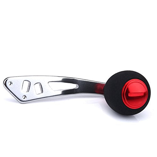 Fishing Reel Power Handle Knob Reel Replacement Parts, Aluminum Alloy Fishing Reel Rocker Knobs Fishing Reel Handle for Baitcasting Spinning Tackle Tools - color: Red