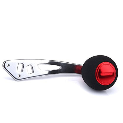 Fishing Reel Power Handle Knob Reel Replacement Parts, Aluminum Alloy Fishing Reel Rocker Knobs Fishing Reel Handle for Baitcasting Spinning Tackle Tools - color: Red