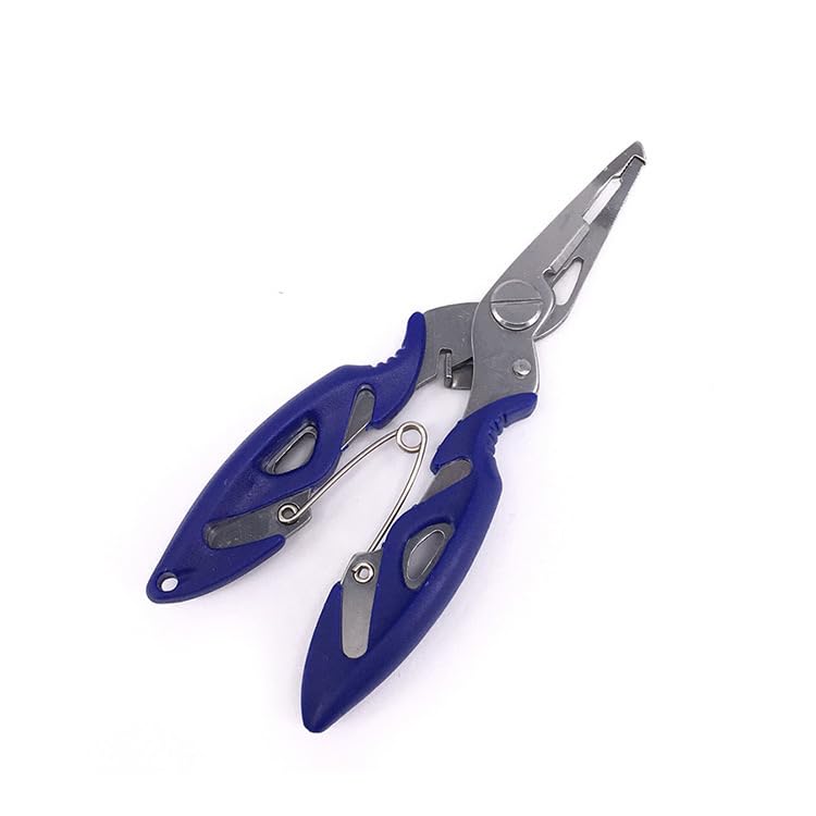 DeepCrush Fishing Pliers, Saltwater, Stainless Steel, Multi-Function, Anti-Corrosion, 4.9-Inch, with Sheath and Lanyard, Fishing Gifts for Men (Black)
